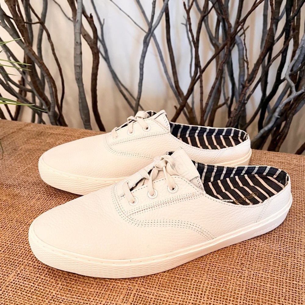 Cole Haan GrandPro Deck Mule White Slip On Sneaker Size 10.5